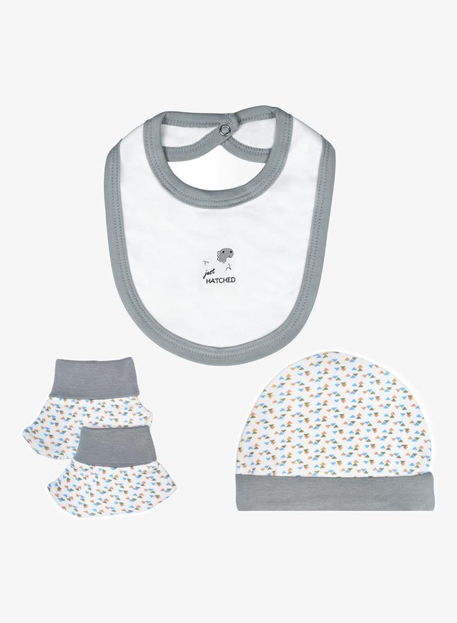 بابيز_بيسك طقم 5 قطع - مريلة، رومبر، قفازات، قبعة، وبدلة نوم - Image 4